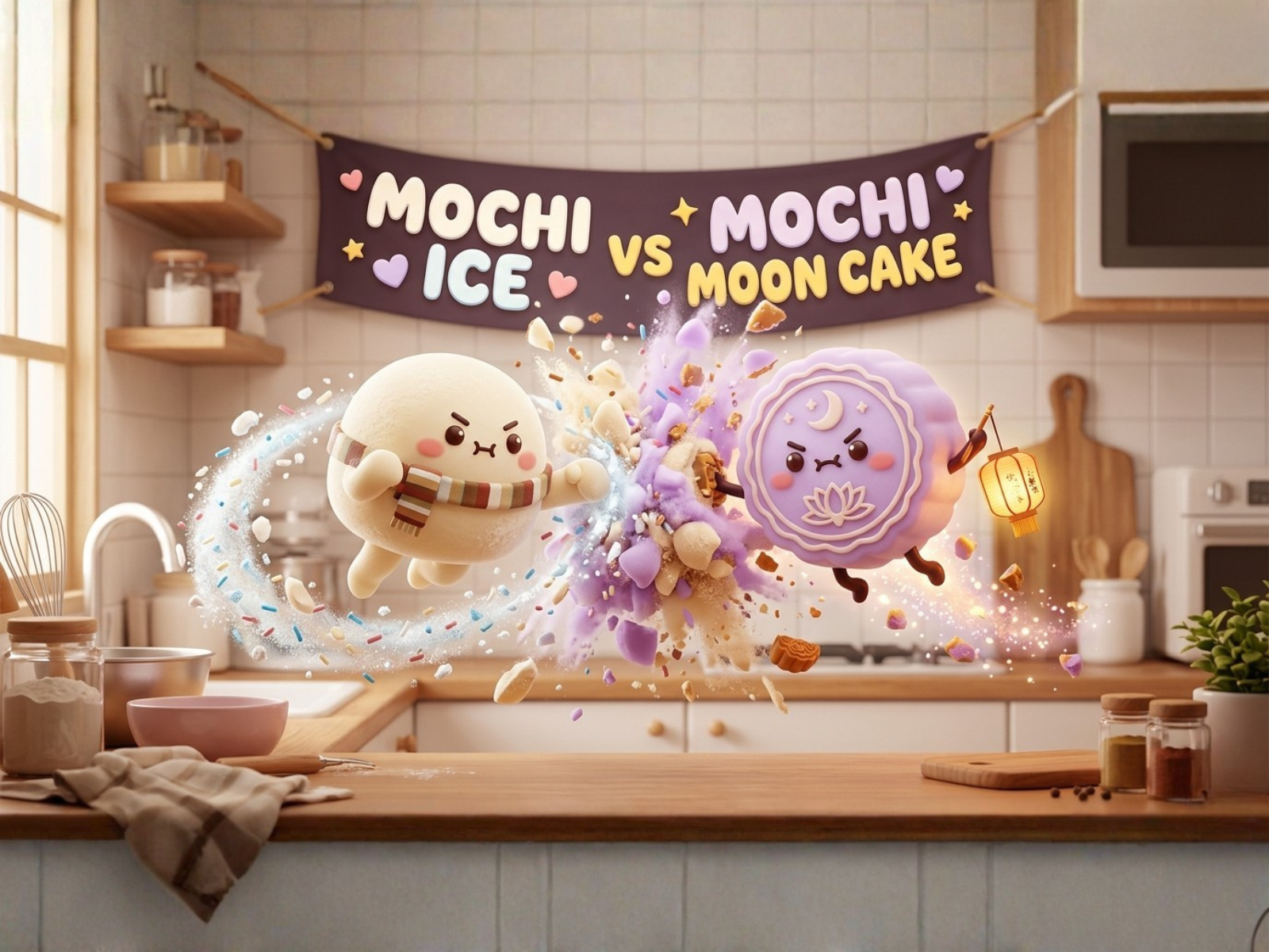 Buono Vegan Mochi Ice en Mochi Moon Cake assortiment, zuivelvrije bevroren desserts.