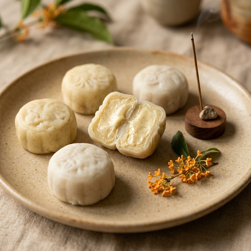 Mochi-ijs met vanillesmaak