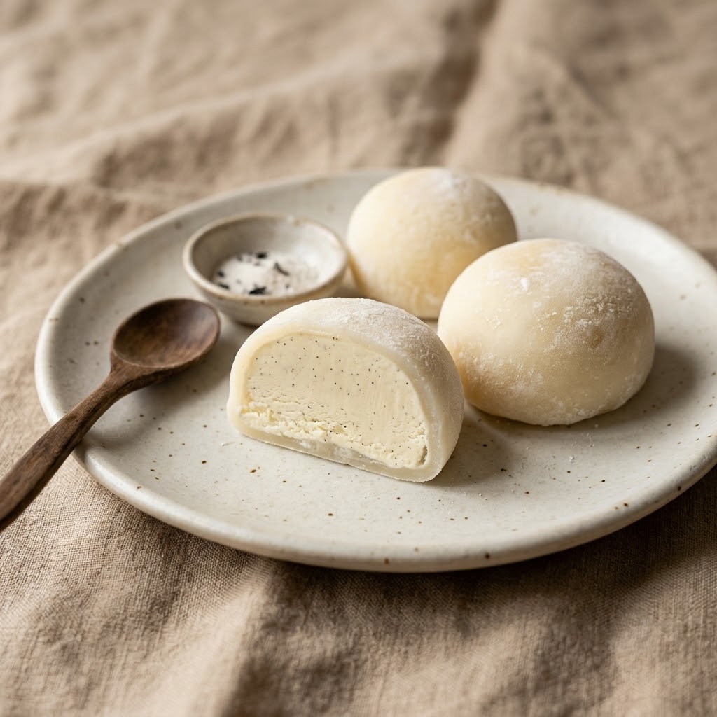 Mochi-ijs met vanillesmaak