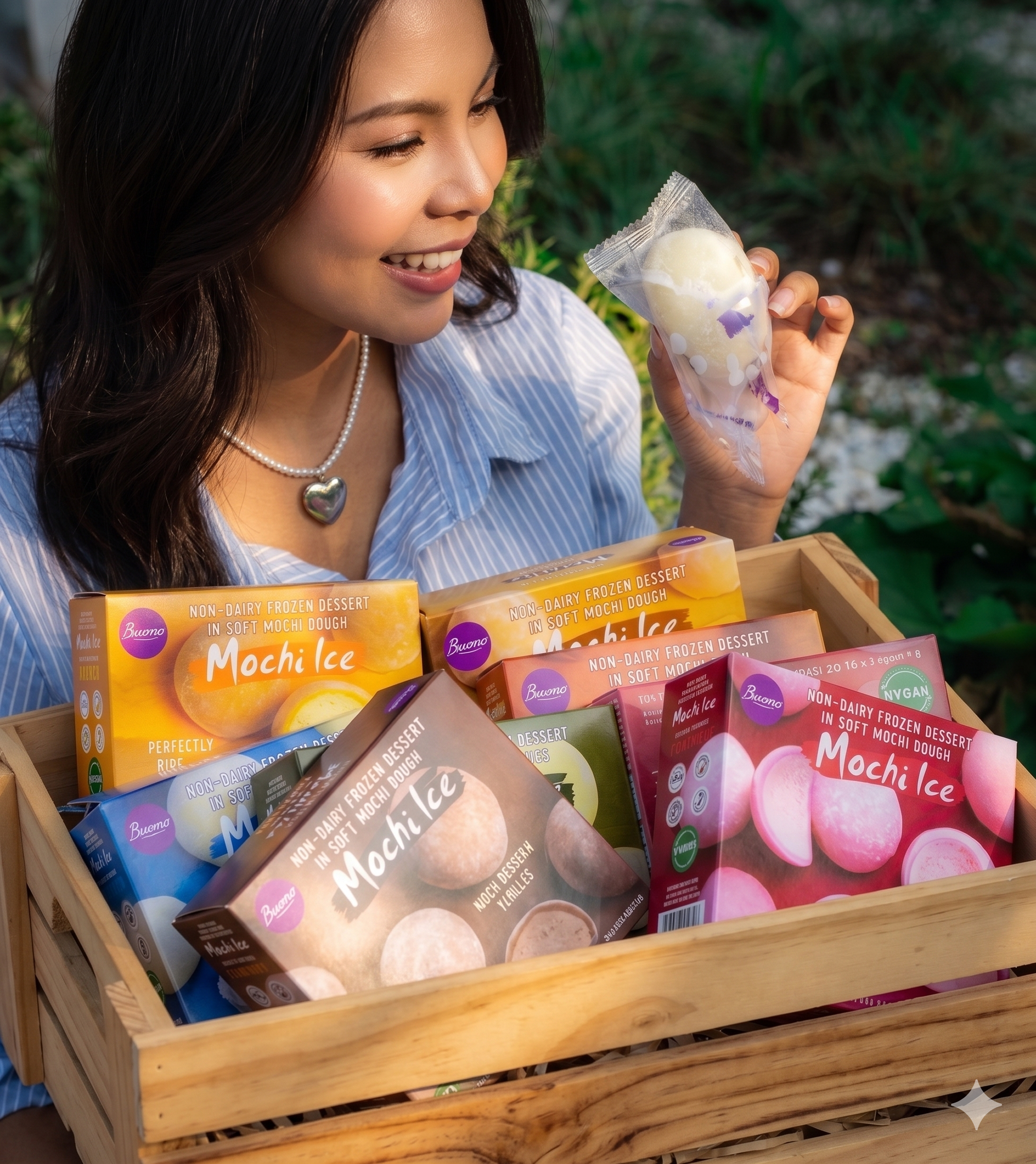 Mochi ice with women